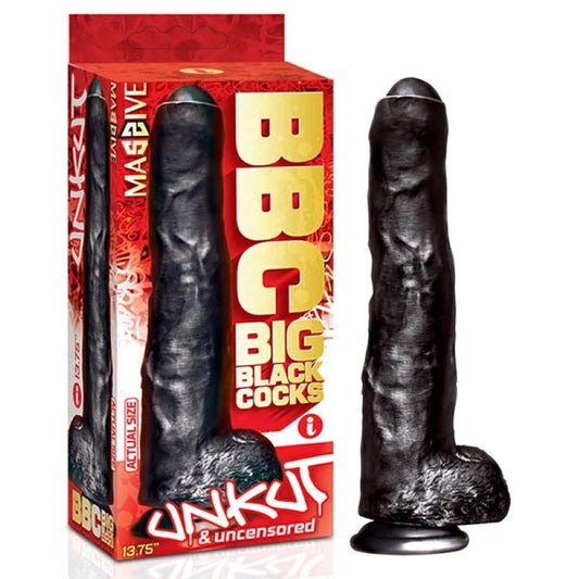 BBC - Big Black Cock - Unkut 13.75 Inch - - Realistic Dildos
