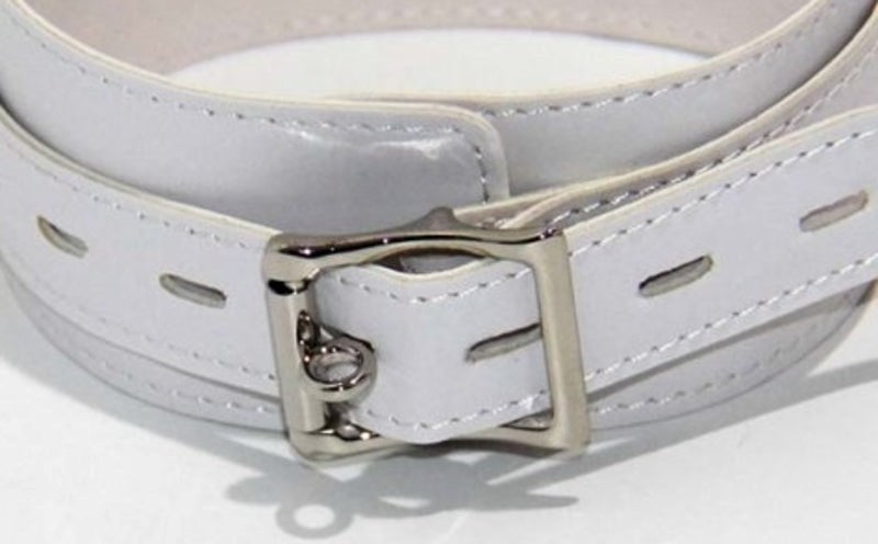 BDStyle Collar Adjustable White Light PVC - - Collars And Cuffs