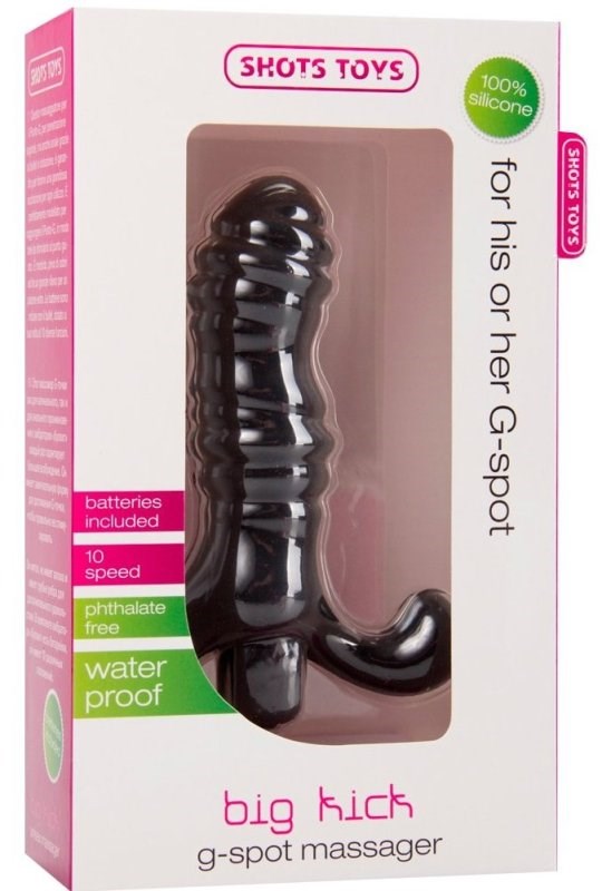 Big Kick G-Spot or P-Spot Massager Black - - G-Spot Vibrators