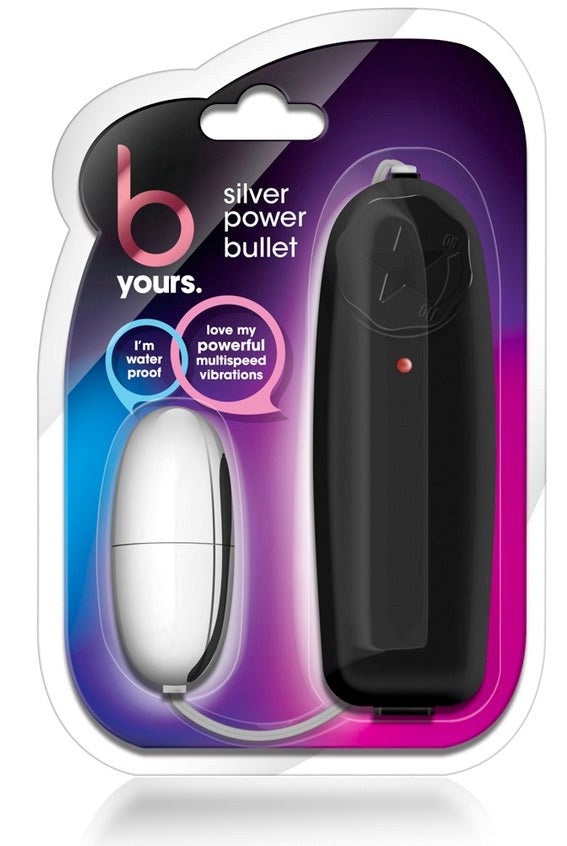Blush Novelties B Yours Silver Power Bullet - - Remote Control Vibrators