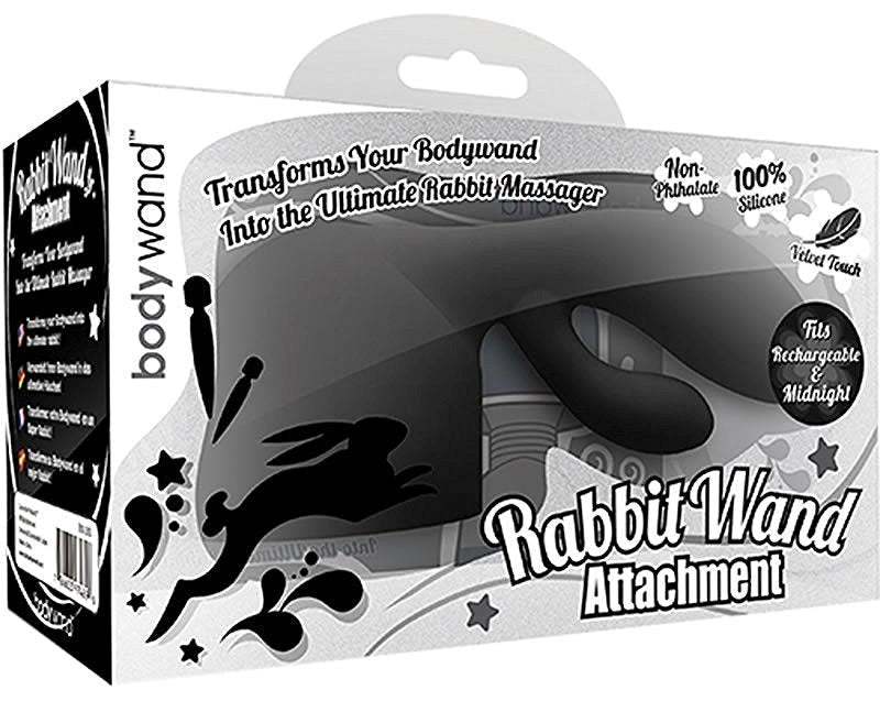 Bodywand Rechargeable Midnight Rabbit Wand Attachment - - Rabbit Vibrators