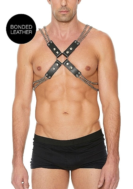 Chain and Chain Harness Black - - Cuffs And Restraints