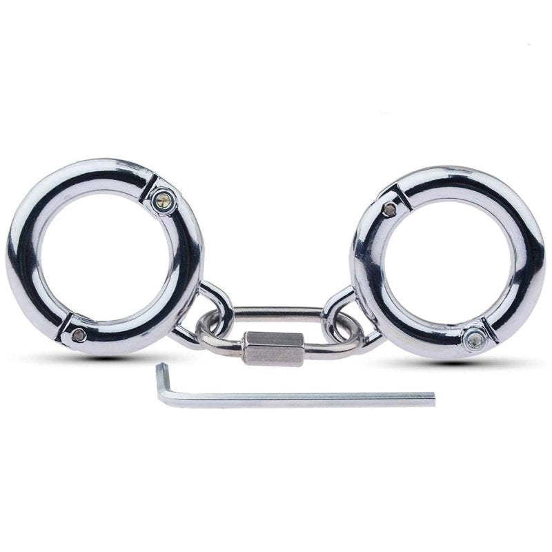 BDStyle Class Stainless Steel Restraint Cuffs - Sleek, Secure, and Stylish - Steel Sex Toys