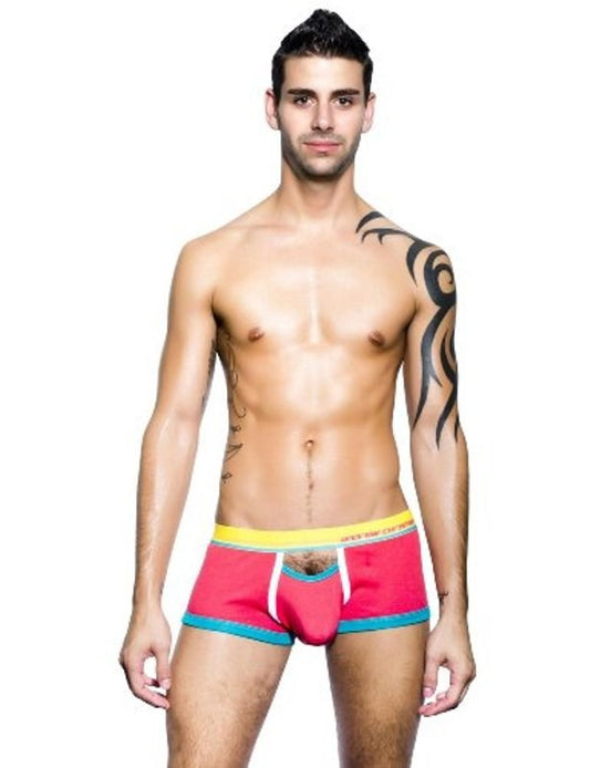 Color Vibe Sports Boxer - Coral - Small - - Mens Briefs And Boxers