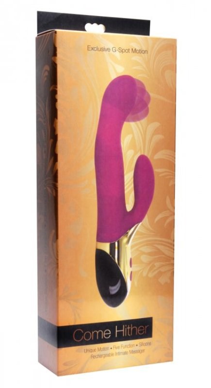Come Hither Moving G-Spot Rechargable Silicone Vibrator - - Rabbit Vibrators