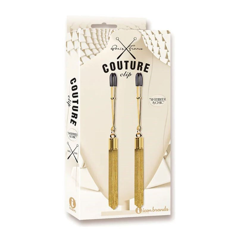 Couture Clip Luxury Nipple Clamps - Shimmer & Chic - - Nipple and Clit Clamps