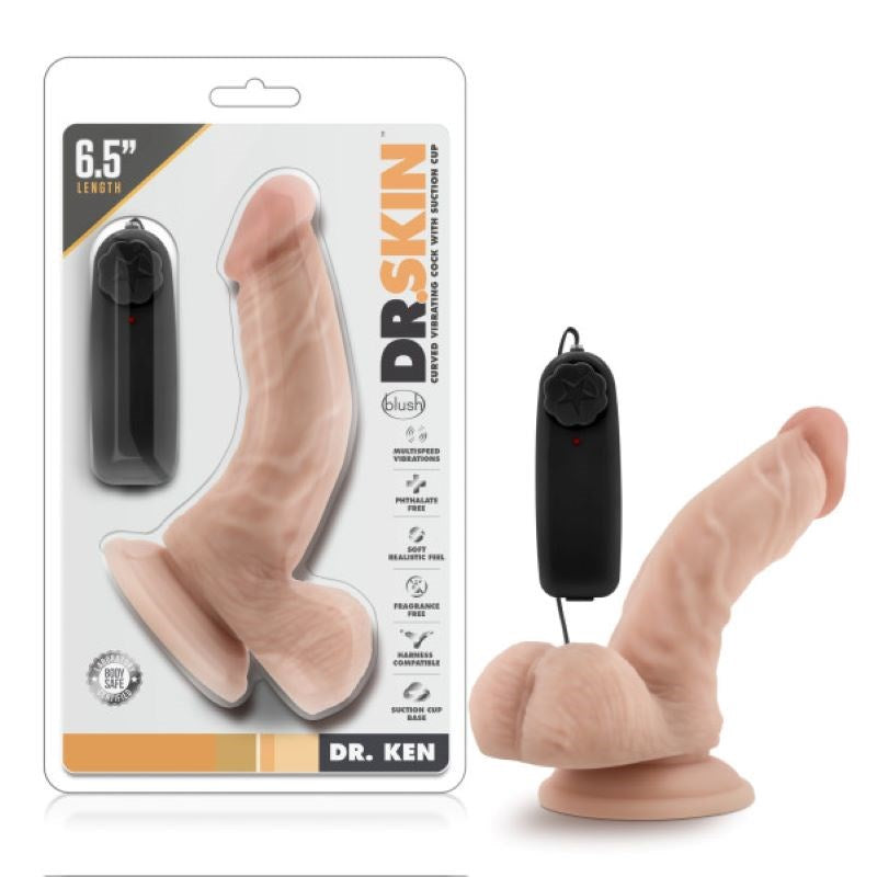 Dr. Skin Dr. Ken - 6.5 Inch Vibrating Cock - - Vibrating Dildos