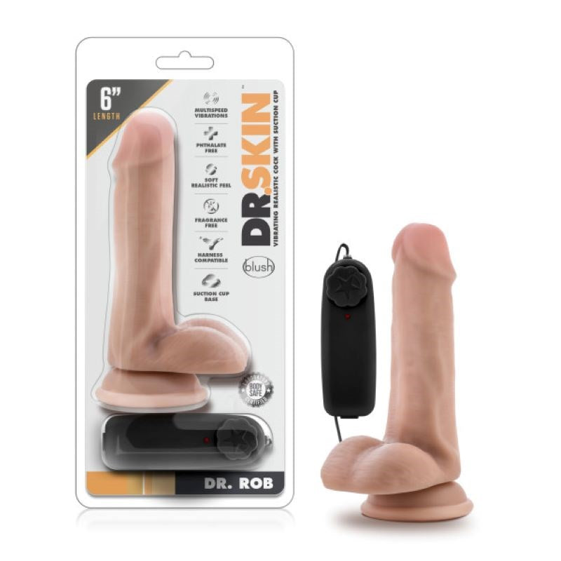 Dr. Skin Dr. Rob - 6 Inch Vibrating Cock - - Vibrating Dildos