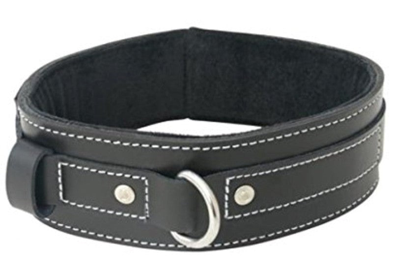 Edge Lined Leather Collar - - Collars And Cuffs