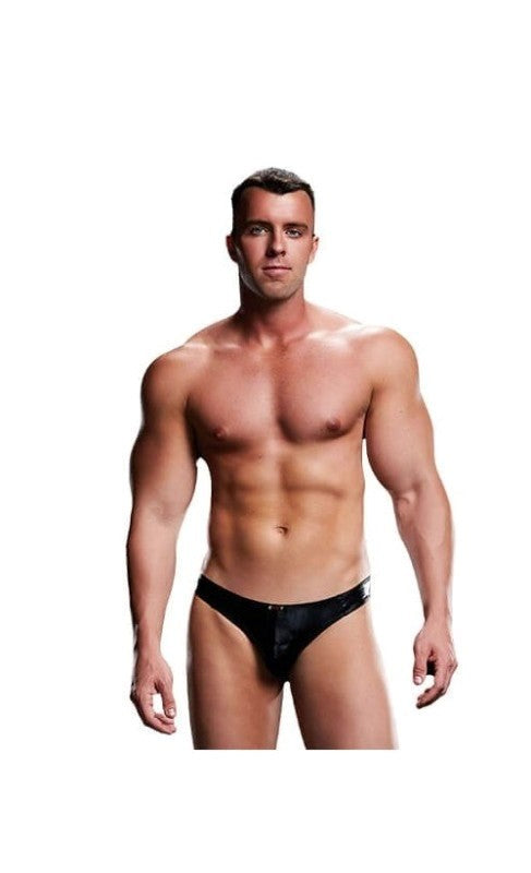 Envy Low-Rise Thong E034 SM Black - - Jocks and G-Strings