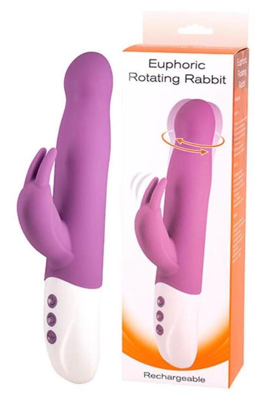 Euphoric Rotating Rabbit Rechargeable Purple - - Rabbit Vibrators