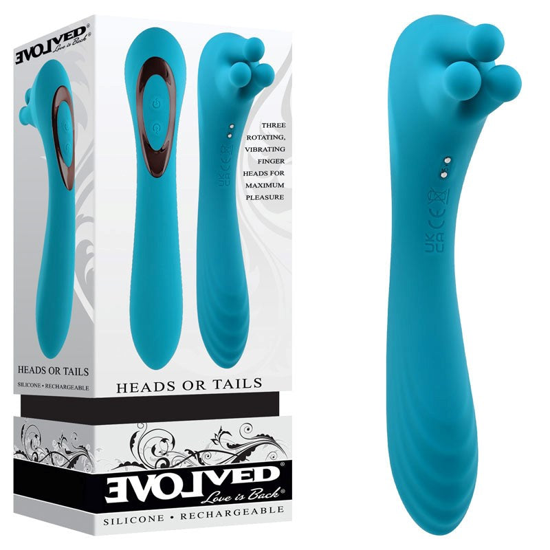 Evolved Heads Or Tails Massager Vibrator - - Personal Massagers