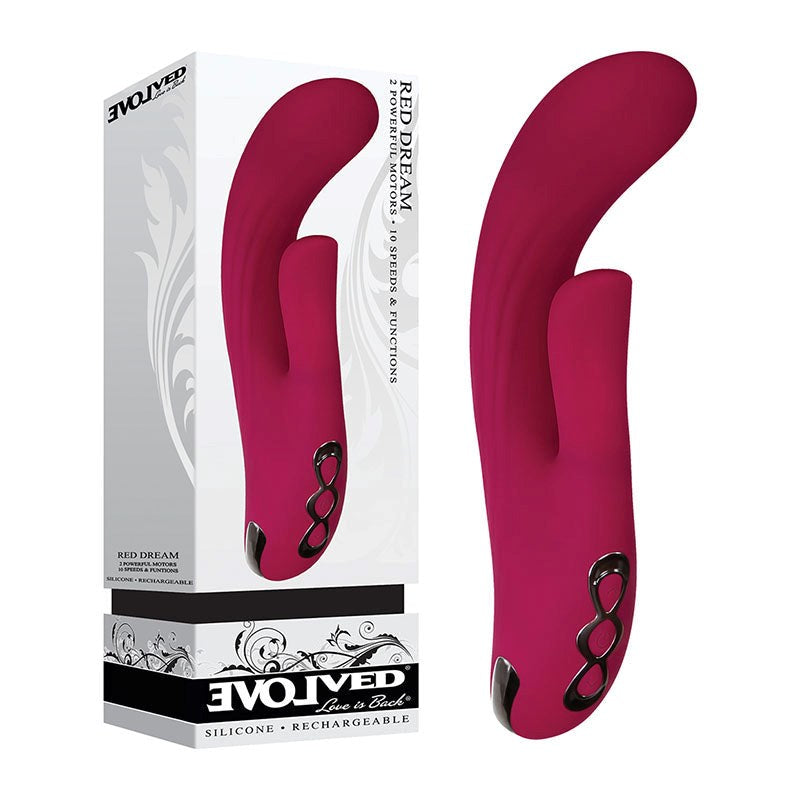 Evolved Red Dream - Burgundy Red - - Rabbit Vibrators