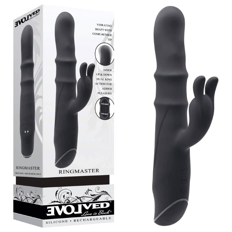 Evolved Ringmaster - Black - - Rabbit Vibrators