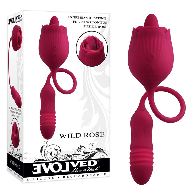 Evolved WILD ROSE Dual Stimulator - - Personal Massagers