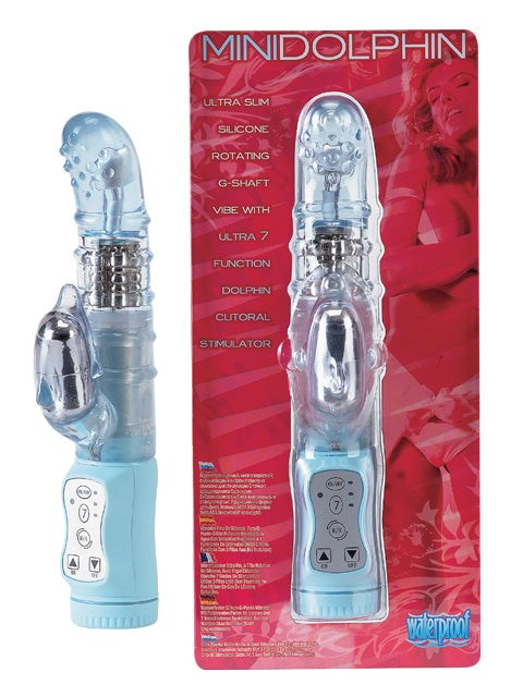 Exotik Mini Dolphin Blue - - Rabbit Vibrators