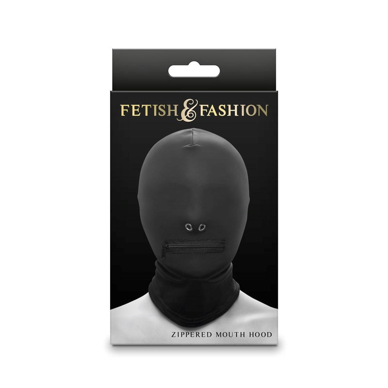 Fetish & Fashion - Zippered Mouth Hood - - Bondage Hoods