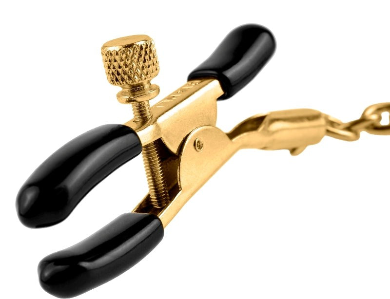 Fetish Fantasy Gold Chain Nipple Clamps - - Nipple and Clit Clamps