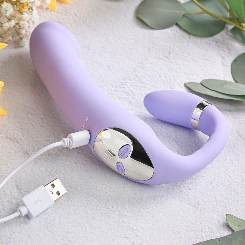 Gender X ORGASMIC ORCHID Strapless Strap-On- Lilac - - Strap On Sextoys