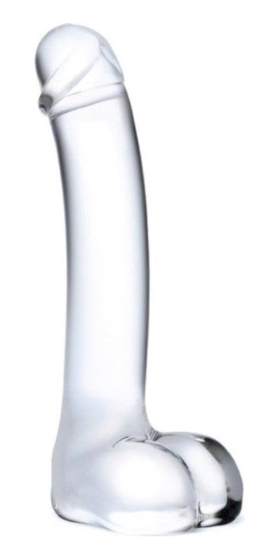 Glas Realistic Curved Glass G-Spot Dildo 7 inch - - Glass Sex Toys