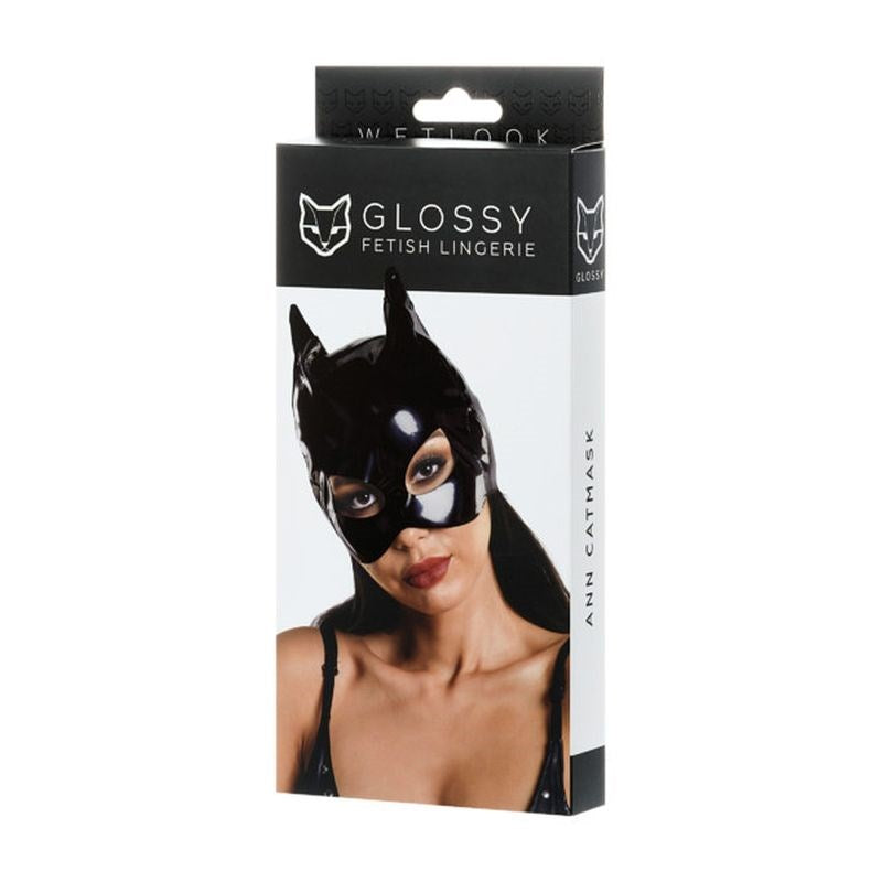 Glossy Wetlook Cat Mask - - Her Fetish