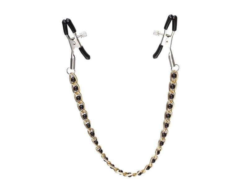 High Beam Nipple Clamps & Chain - - Breast and Nipple Toys