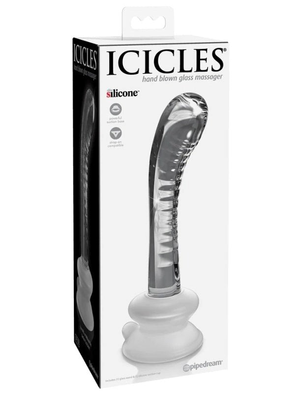 Icicles Suction Base No. 88 - - Glass Sex Toys