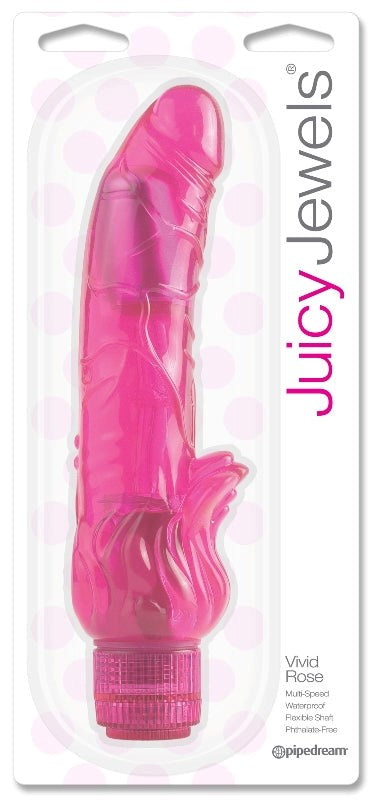 Juicy Jewels Vivid Rose - Lifelike Pleasure with Multi-Speed Vibrations