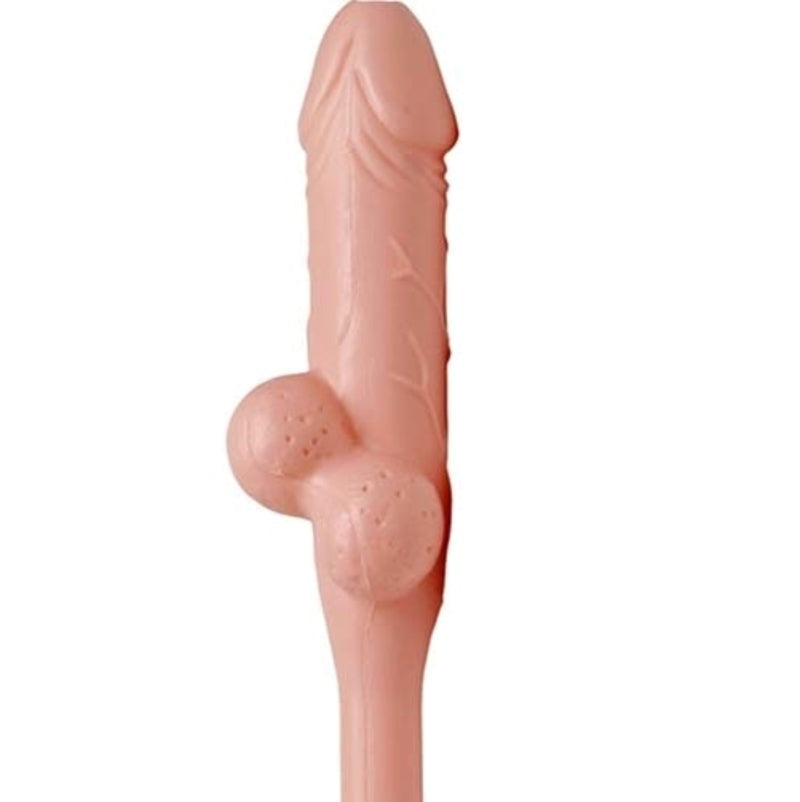 Jumbo Pecker Sipping Straw Single - - Party Gifts and Novelties