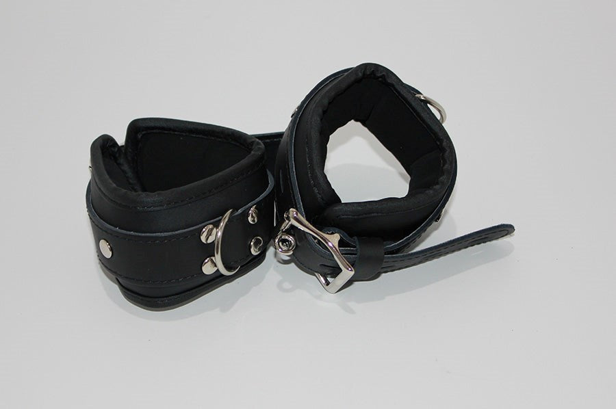 Leather Bondage Wrist/Ankle Restraints - - Collars And Cuffs
