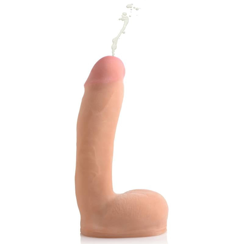 Loadz 8'' Dual Density Squirting Dildo - Flesh - - Realistic Dildos