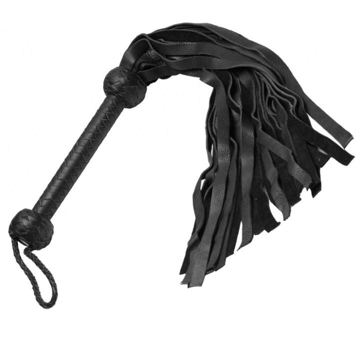 Madames Suede Flogger With Wrist Loop - - Whips And Crops