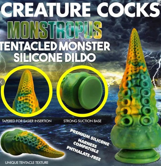Monstropus Tentacled Monster Silicone Dildo - - Non-Realistic Dildos