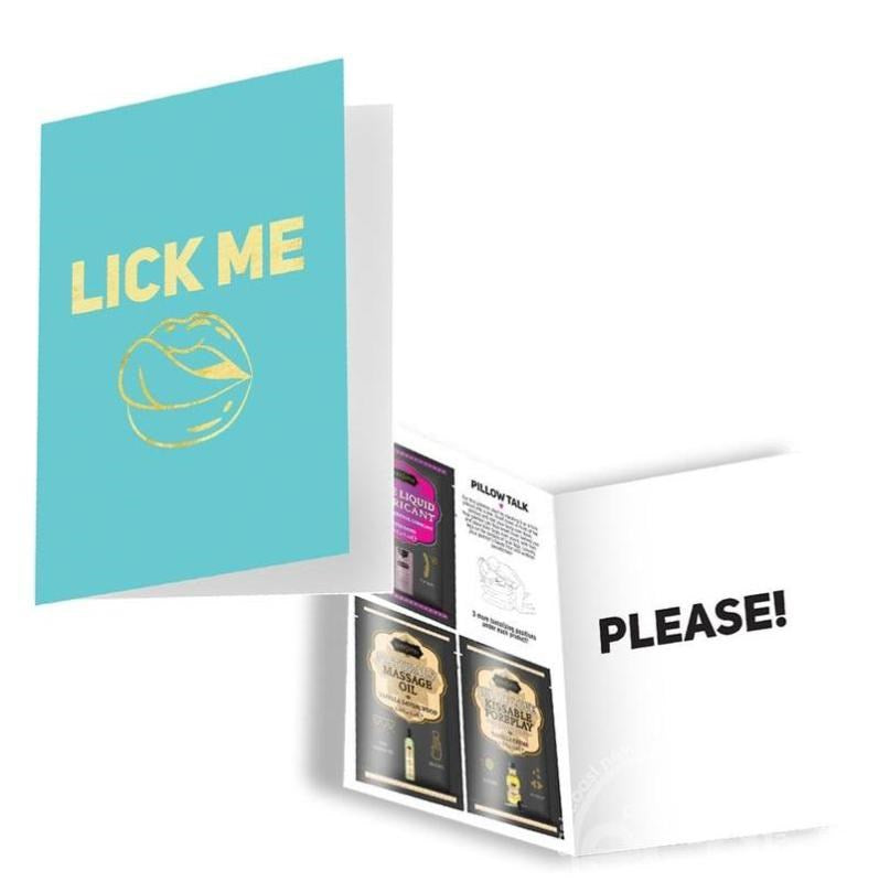 Naughty Notes Greeting Card Lick Me - - Sex Games, Coupons and Tricks