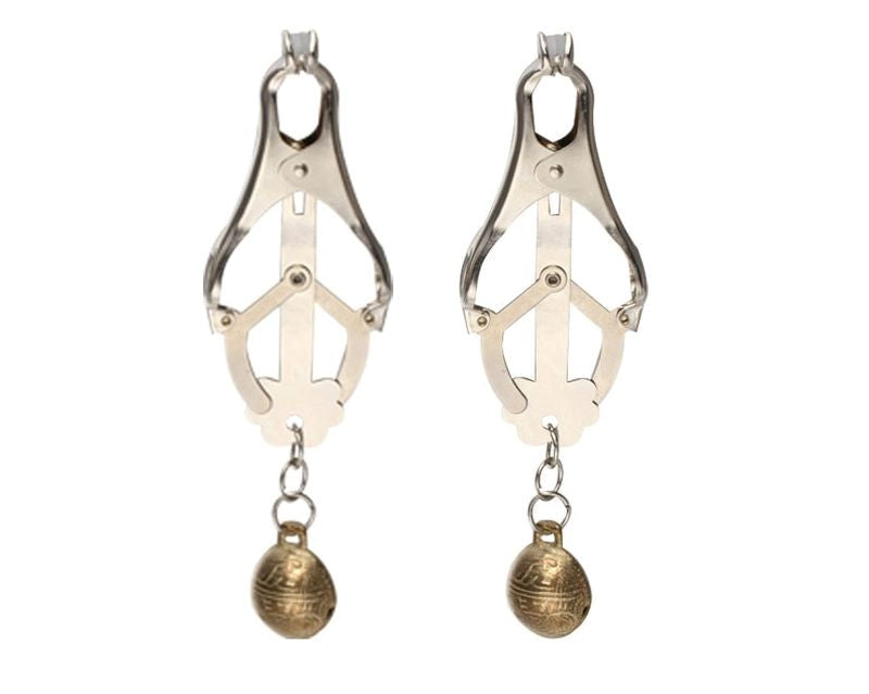 Nipple Clover Clamp With Bells - - Breast and Nipple Toys