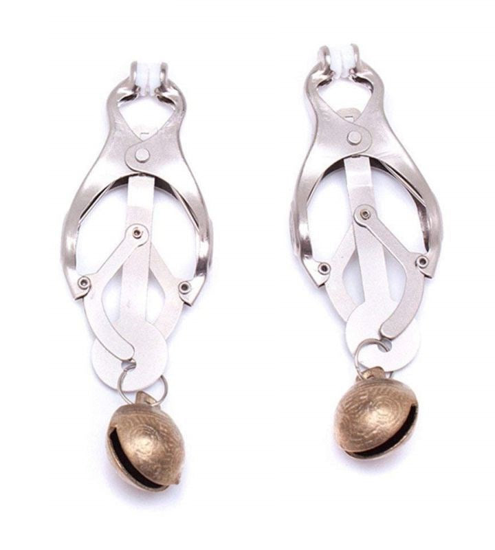 Nipple Clover Clamp With Bells - - Breast and Nipple Toys