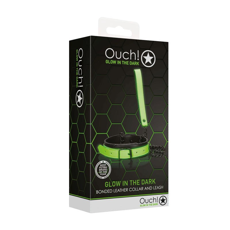 OUCH! Glow in Dark Collar and Leash - - Collars And Cuffs