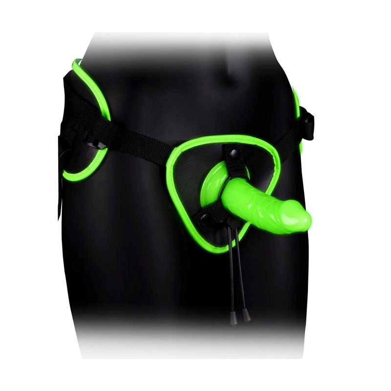 OUCH! Glow in Dark Strap-on Harness - - Realistic Dildos