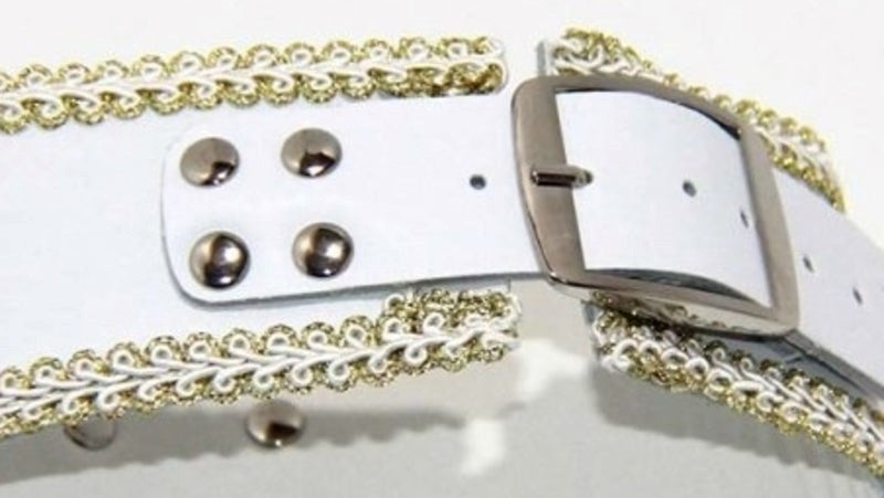 Posture Collar in White with O Ring Heavy - - Fancy Dress Ups