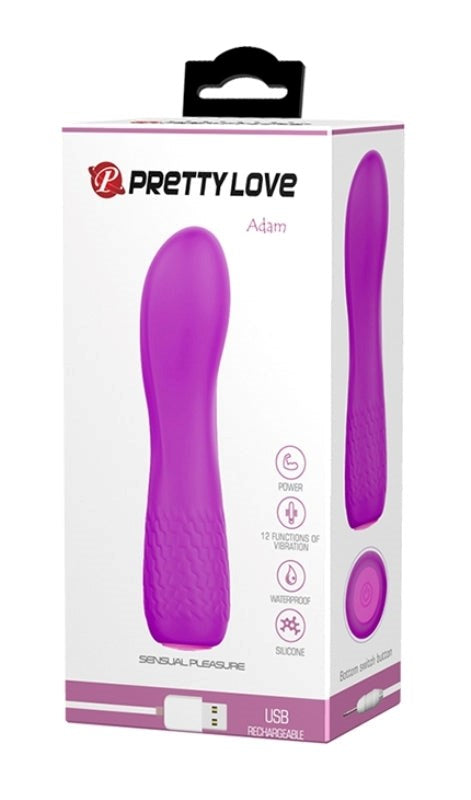 Adam Vibrator - Medical-Grade Silicone, 12 Vibrations, Elegant Touch