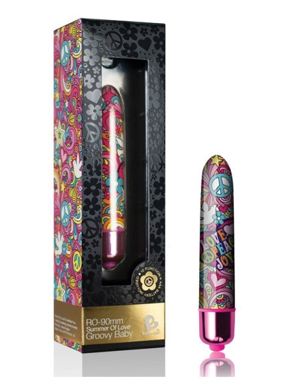 Rocks Off Summer of Love Groovy Baby 90mm Vibrating Bullet - - Bullet Vibrators