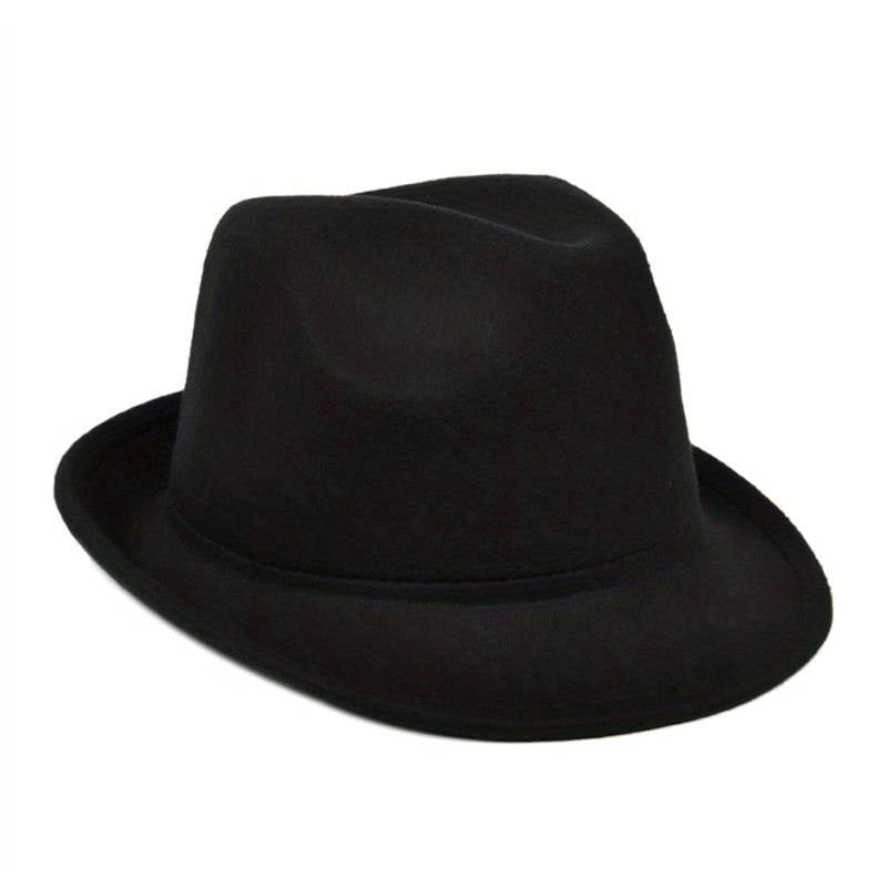 Rolled Brim Canvas Fedora - - Fancy Dress Ups