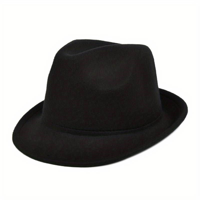 Rolled Brim Canvas Fedora - - Fancy Dress Ups