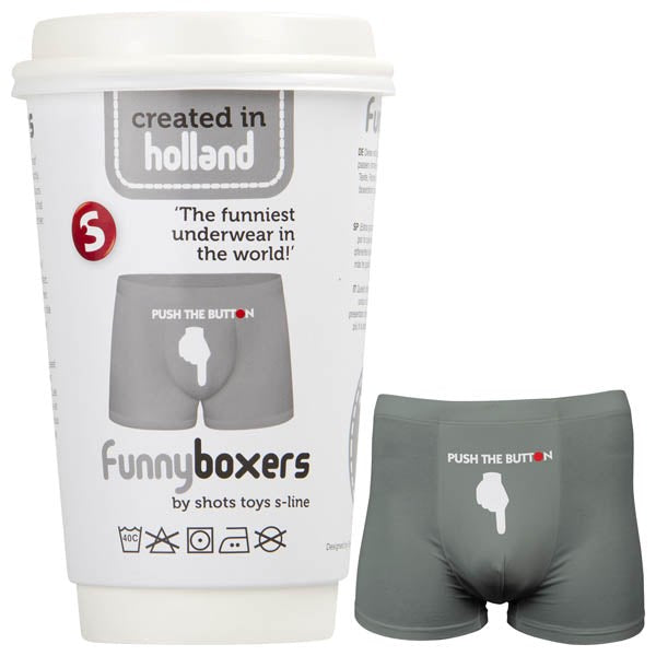 S-Line Funny Boxers Push The Button - - Jocks and G-Strings