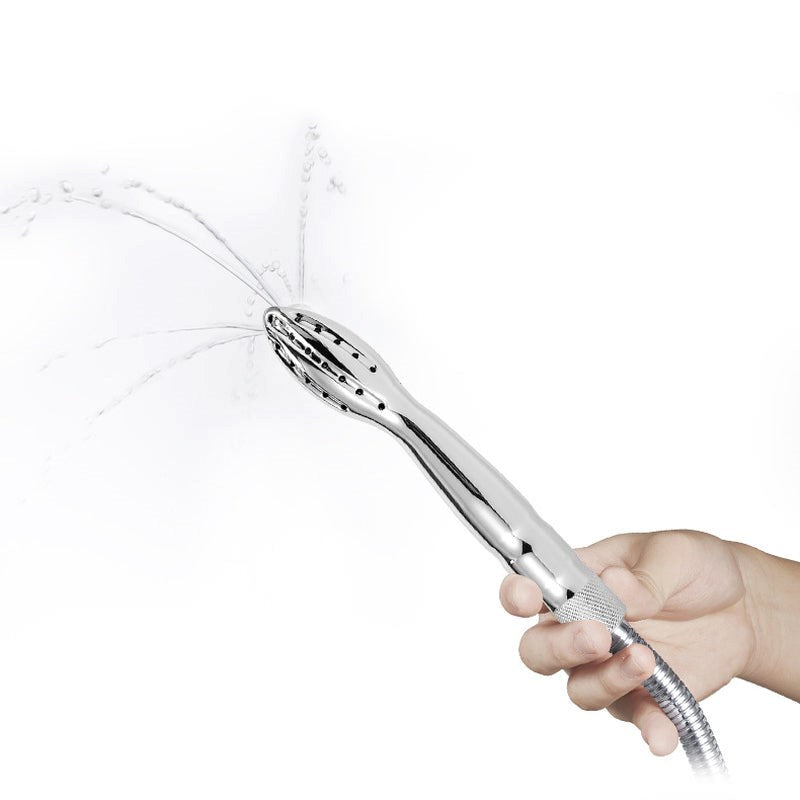 Shower Head Anal Enema - - Steel Sex Toys