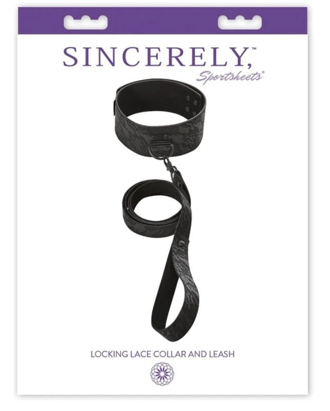 Sincerely Locking Lace Collar and Leash - - Collars And Cuffs