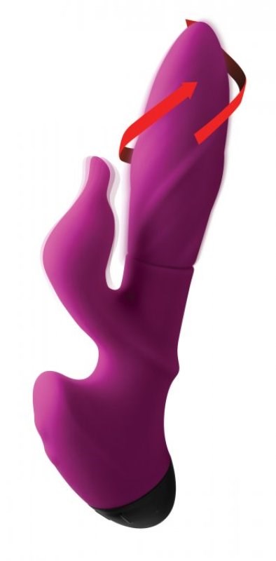 Spiral 10x Rotating Silicone Vibe - - Rabbit Vibrators
