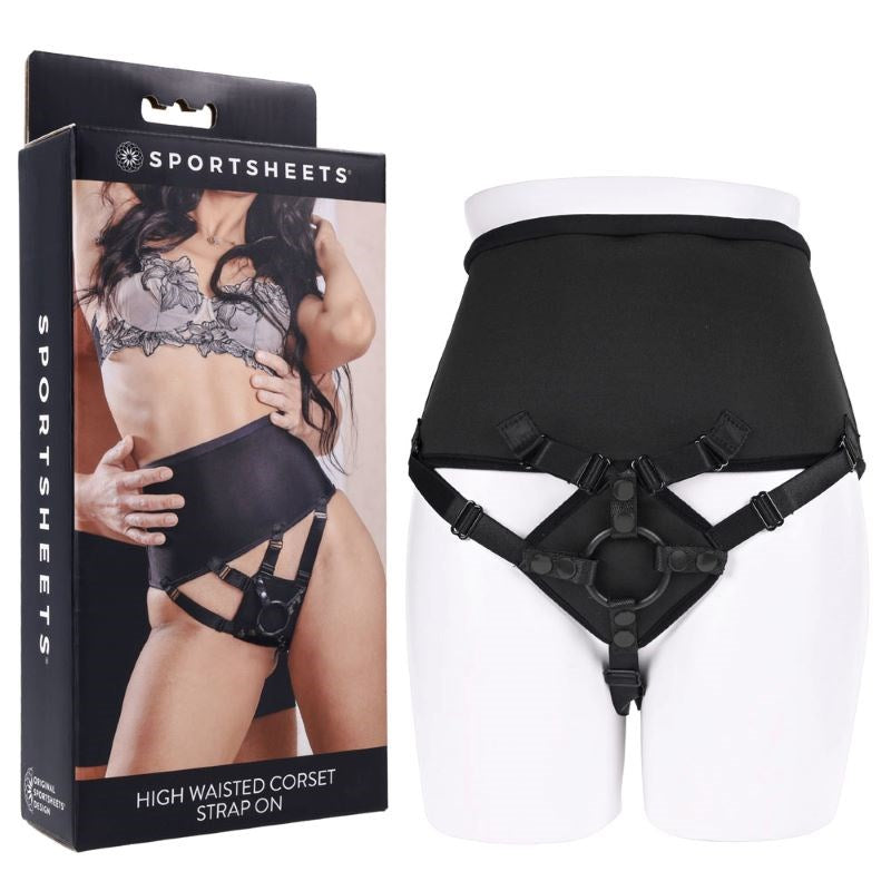SPORTSHEETS High Waisted Corset Strap On - - Strap On Sextoys