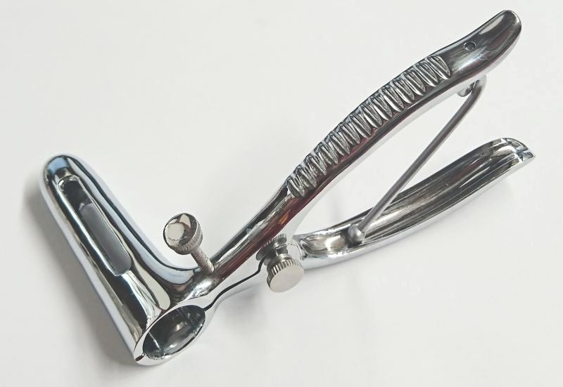 Spring Loaded Sims Rectal Speculum - - Steel Sex Toys