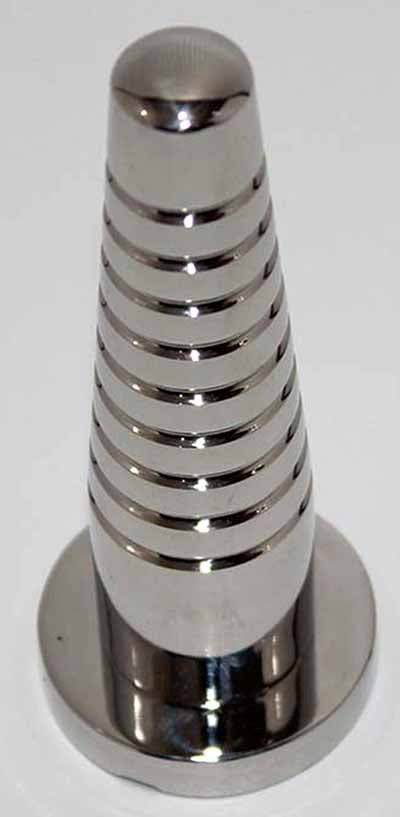 Tiered Metal Butt Plug - - Steel Sex Toys